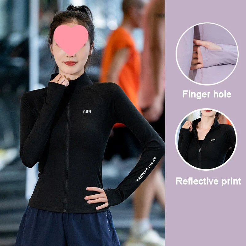 Women’s Long-sleeve Quick-dry Stretchy Yoga Tops - Image 8