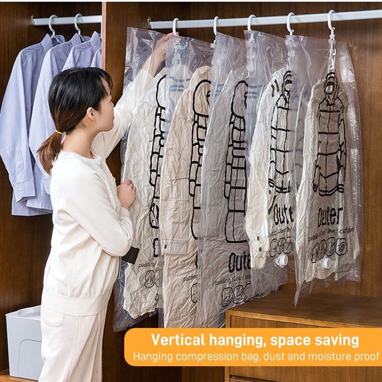 🥳 Hanging Vacuum Storage Bags 🔥(Reusable)