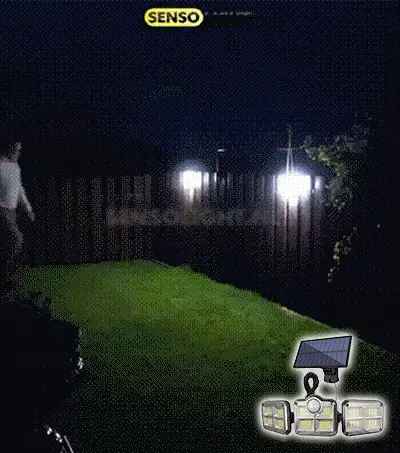 Three Heads Solar Wall Light - Image 2