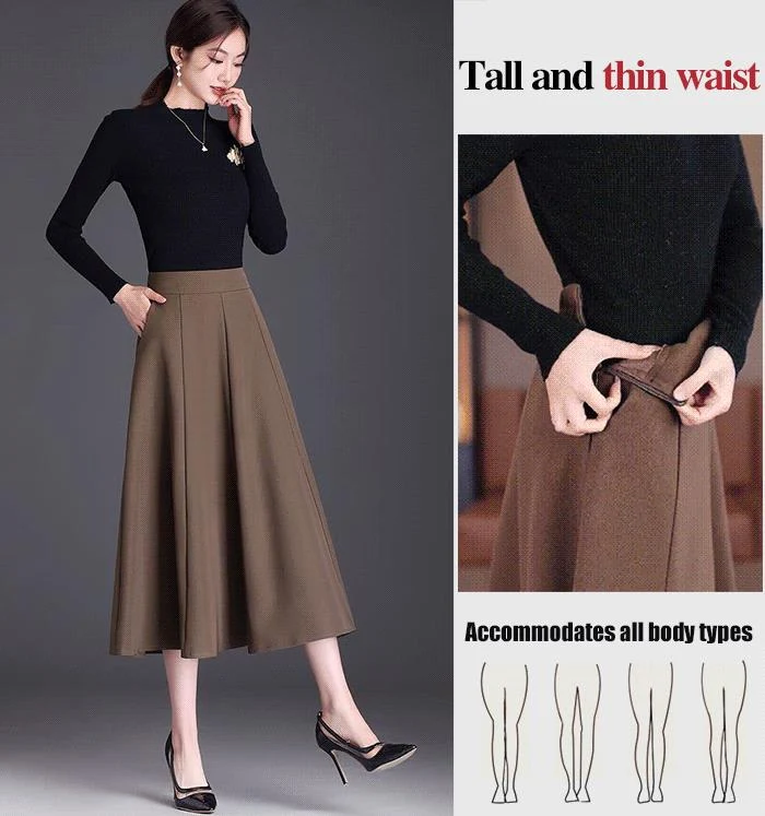 High-Waisted Slimming Umbrella Skirt - Image 2
