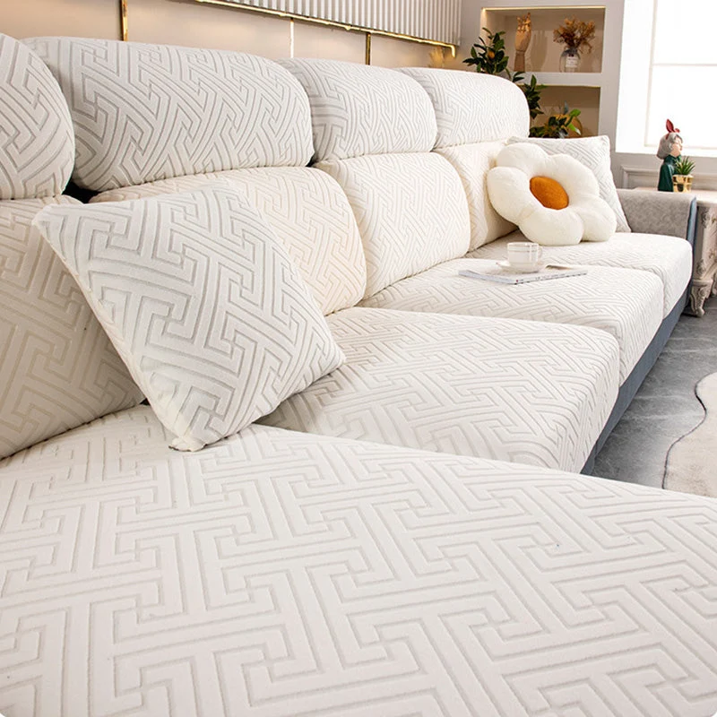 Universal Elastic Jacquard Velvet Sofa Cover - Image 12