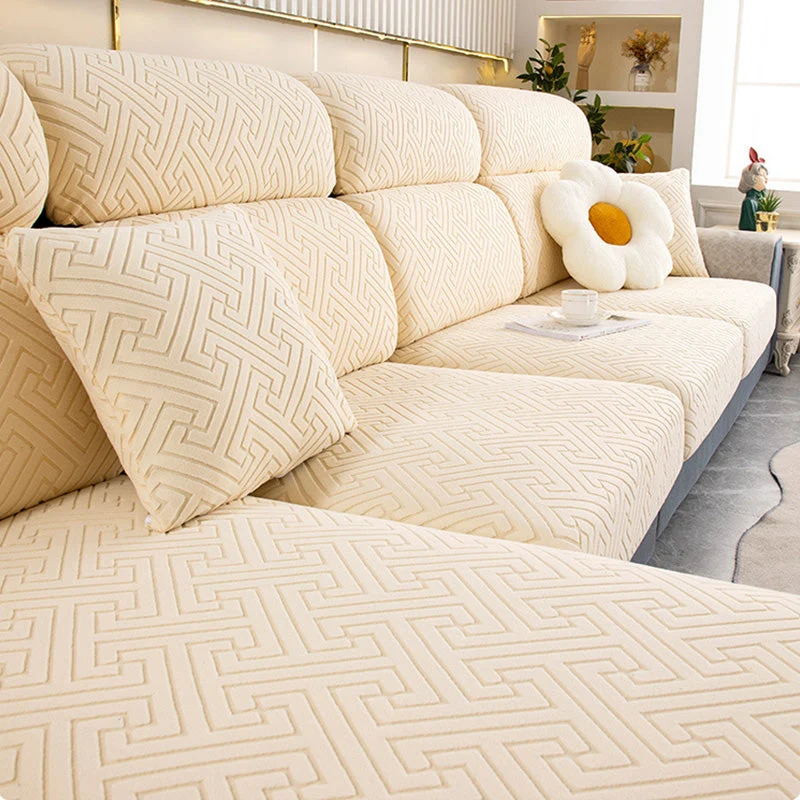 Universal Elastic Jacquard Velvet Sofa Cover - Image 9