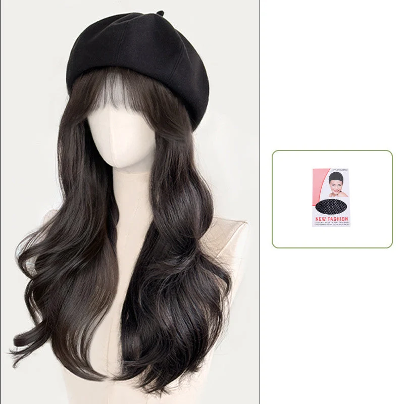 Versatile Beret Wig Set with Long Curly Hair(Great Sale⛄BUY 2 Get 10% OFF + Freeshipping) - Image 8