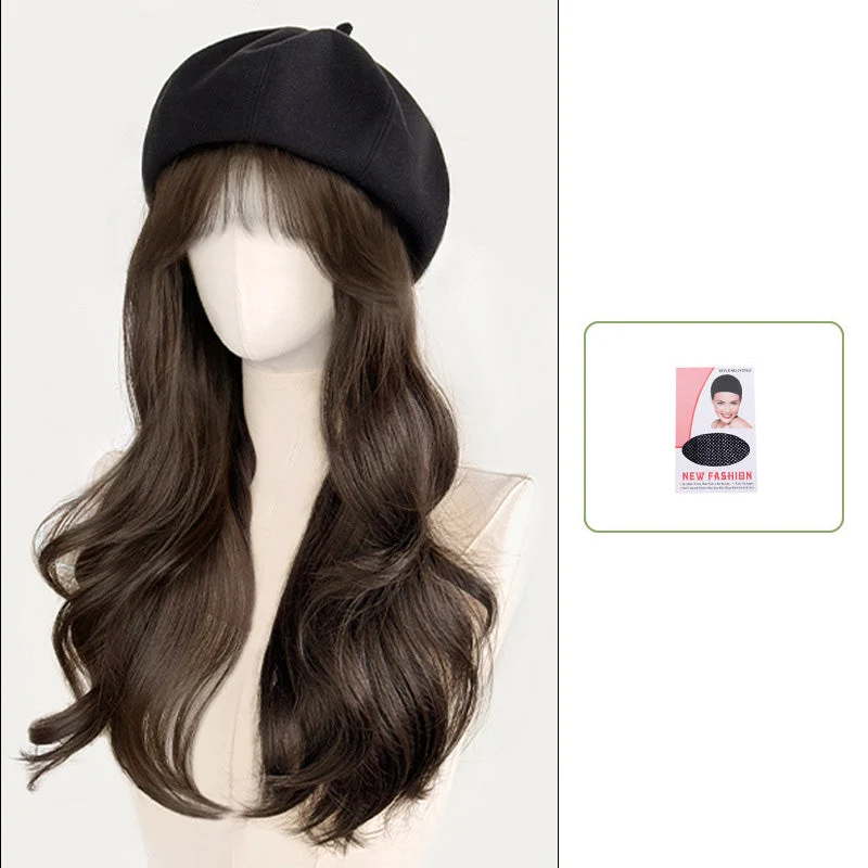 Versatile Beret Wig Set with Long Curly Hair(Great Sale⛄BUY 2 Get 10% OFF + Freeshipping) - Image 9