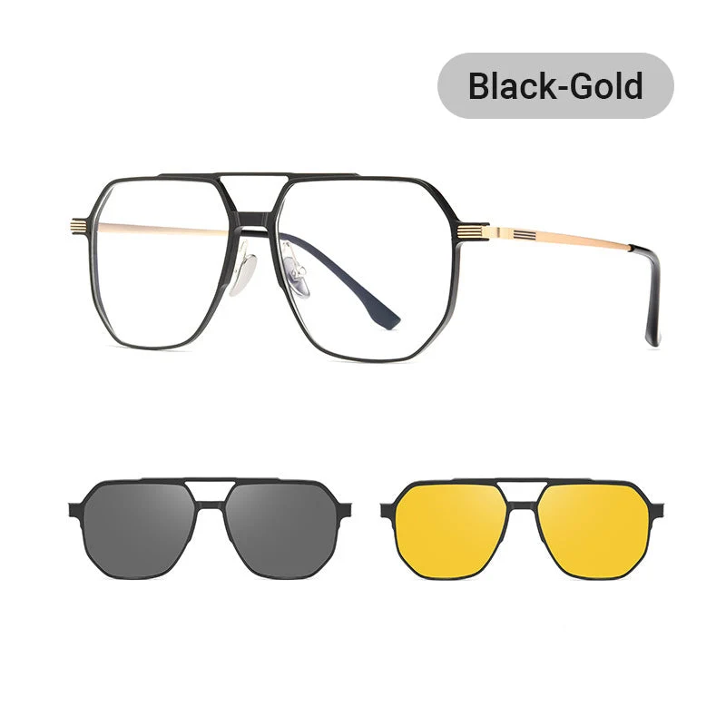 3 in 1 Vintage Magnetic Clip on Sunglasses - Image 10