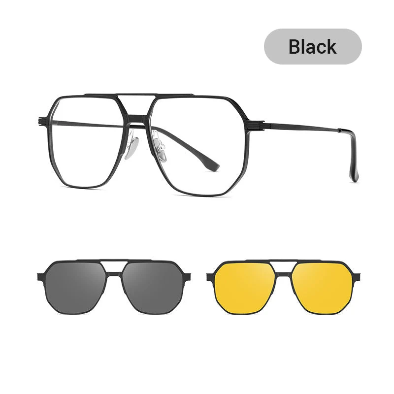 3 in 1 Vintage Magnetic Clip on Sunglasses - Image 11