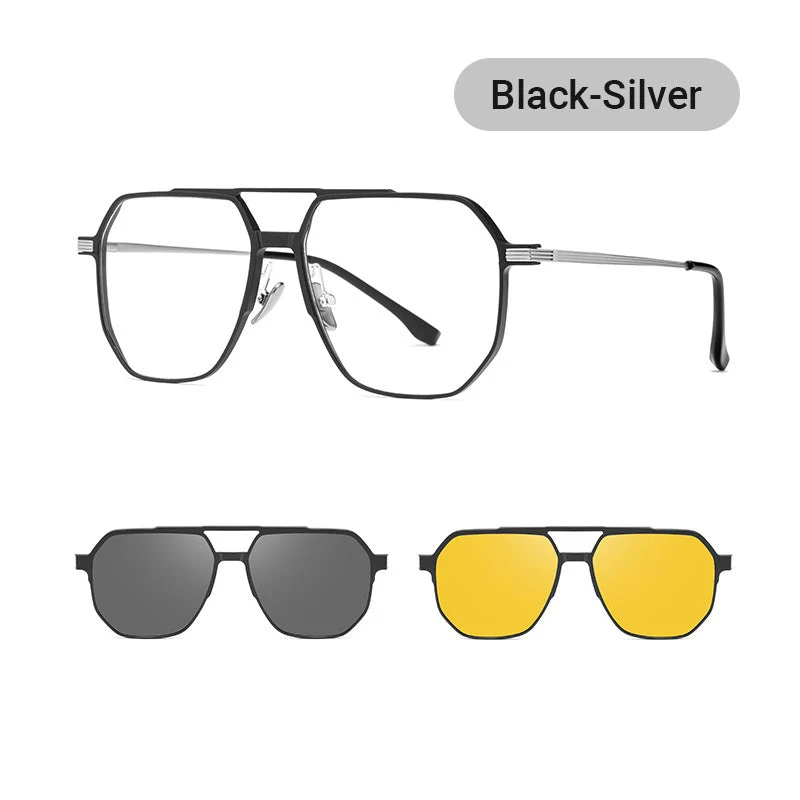 3 in 1 Vintage Magnetic Clip on Sunglasses - Image 12