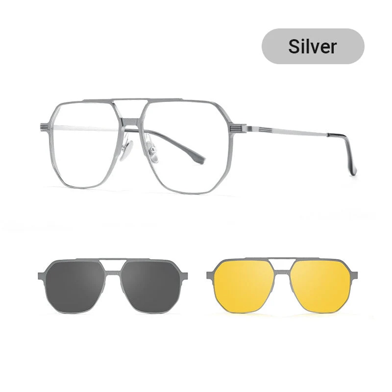 3 in 1 Vintage Magnetic Clip on Sunglasses - Image 13