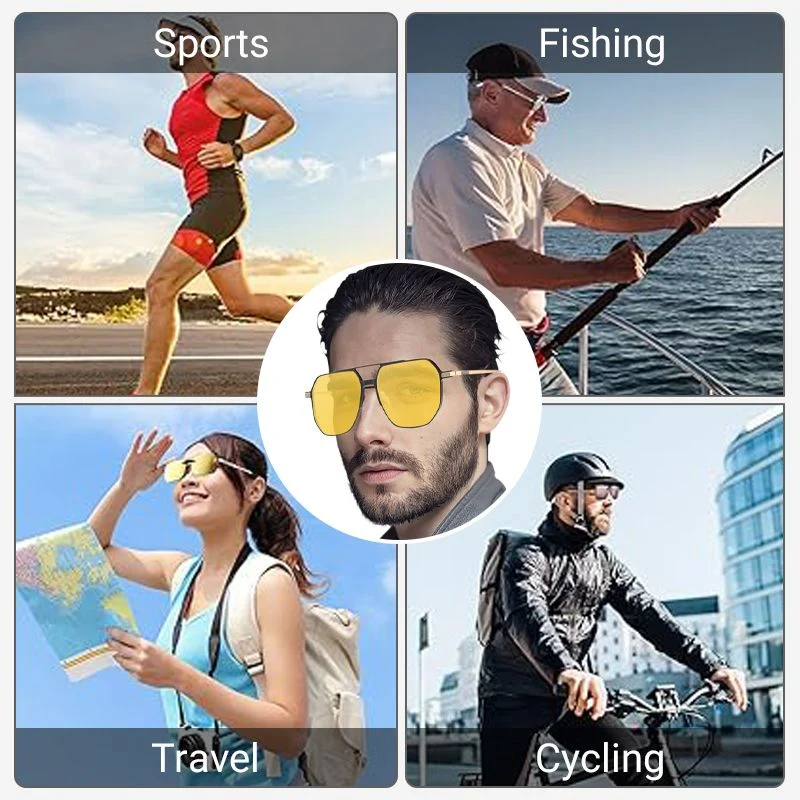 3 in 1 Vintage Magnetic Clip on Sunglasses - Image 4