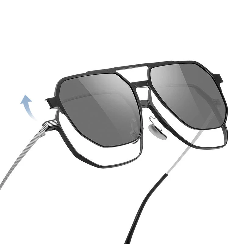 3 in 1 Vintage Magnetic Clip on Sunglasses - Image 7