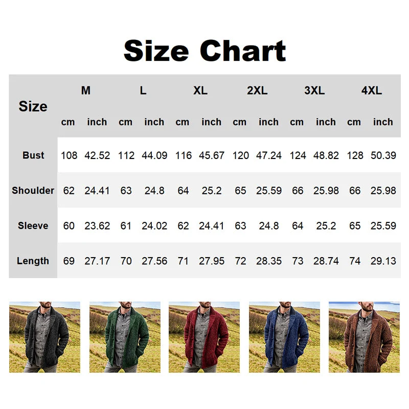 [Best Gift For Him] Men's Thickened Knit Warm Cardigan - Image 10