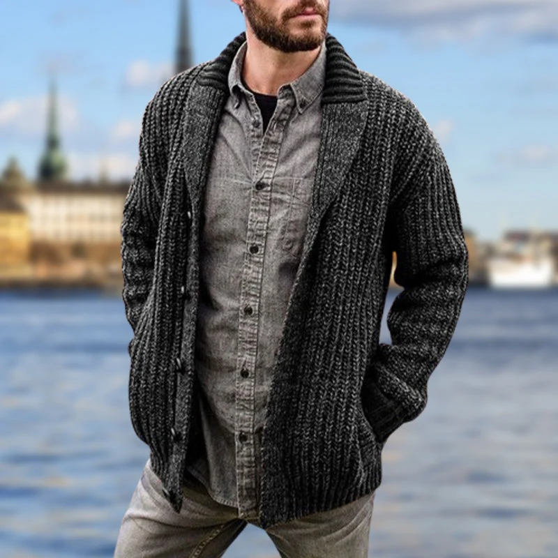 [Best Gift For Him] Men's Thickened Knit Warm Cardigan - Image 6