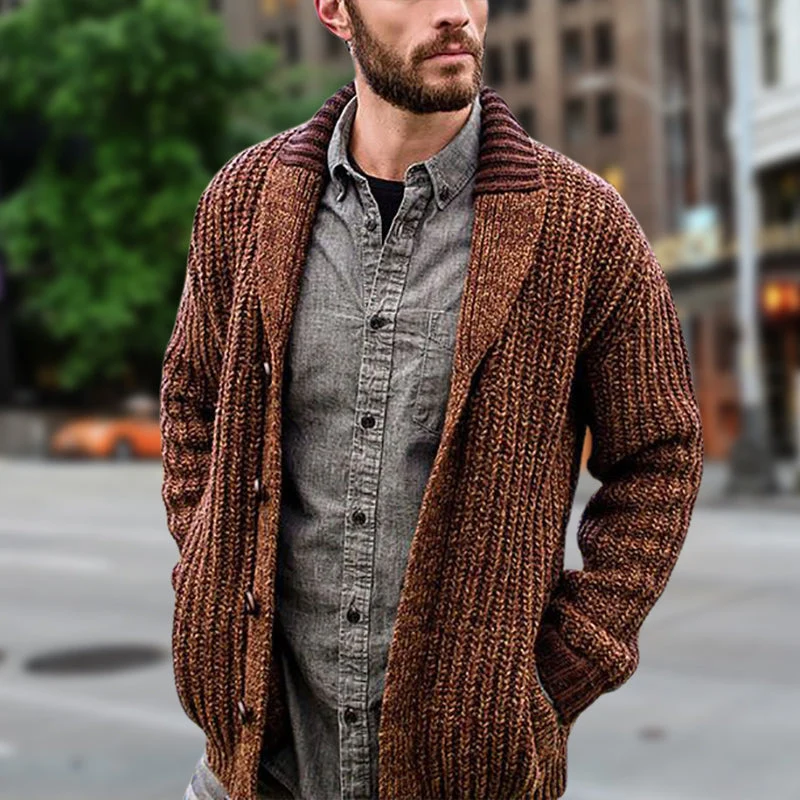 [Best Gift For Him] Men's Thickened Knit Warm Cardigan - Image 8