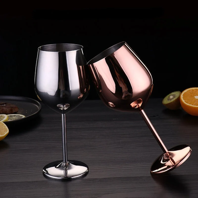 500ml Stainless Steel Wine Glasses - Image 2