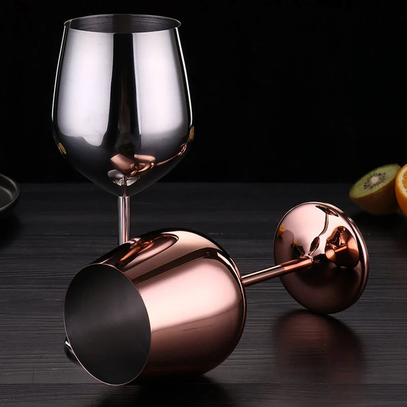 500ml Stainless Steel Wine Glasses - Image 3