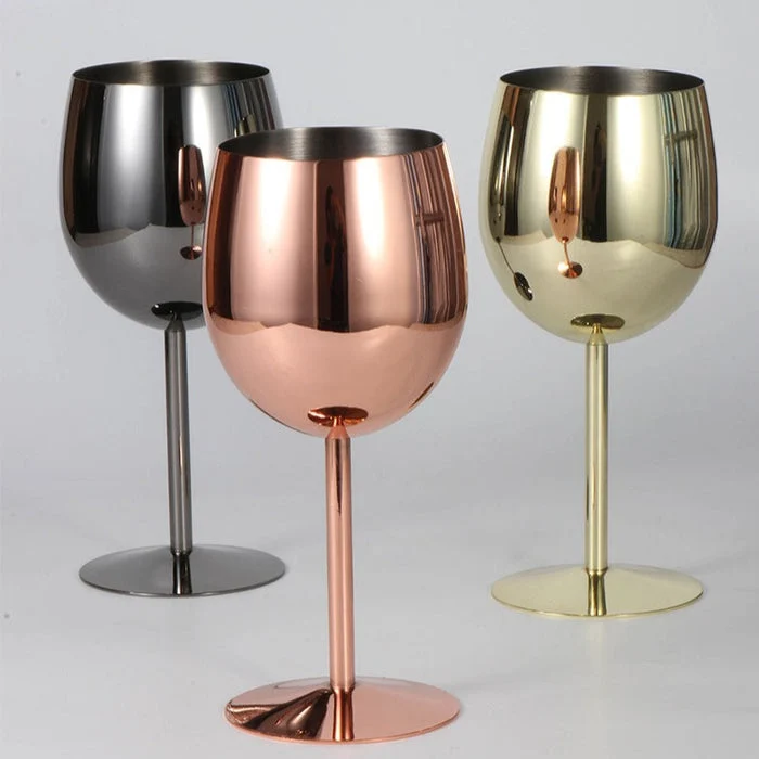 500ml Stainless Steel Wine Glasses - Image 4