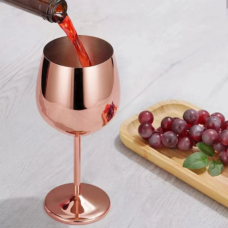 500ml Stainless Steel Wine Glasses - Image 6