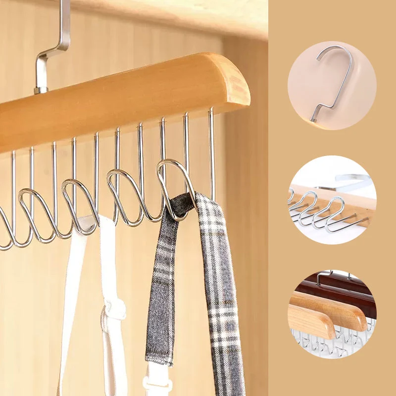 Wooden Belt Hanger for Closet with 8 Hooks - Image 3