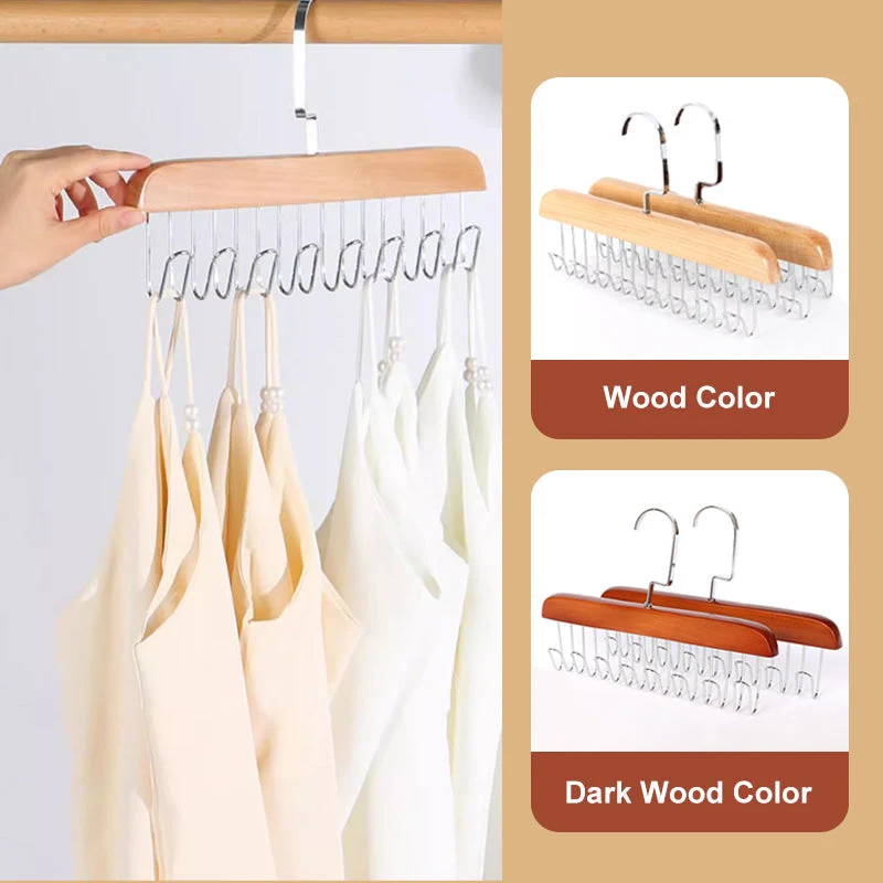 Wooden Belt Hanger for Closet with 8 Hooks - Image 8