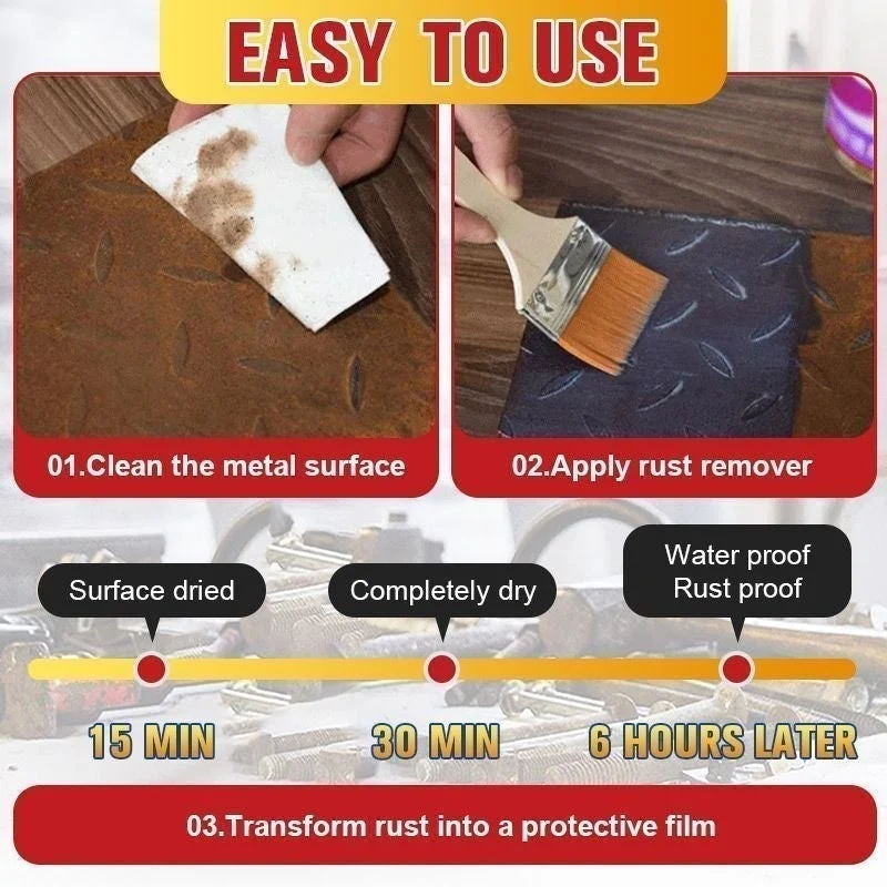 Buy 2 Free Shipping - Water-based Metal Rust Remover Metallic Paint - Image 8
