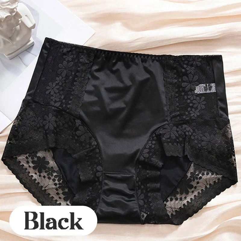 Women's High-Waisted Satin Lace Panties - Image 10