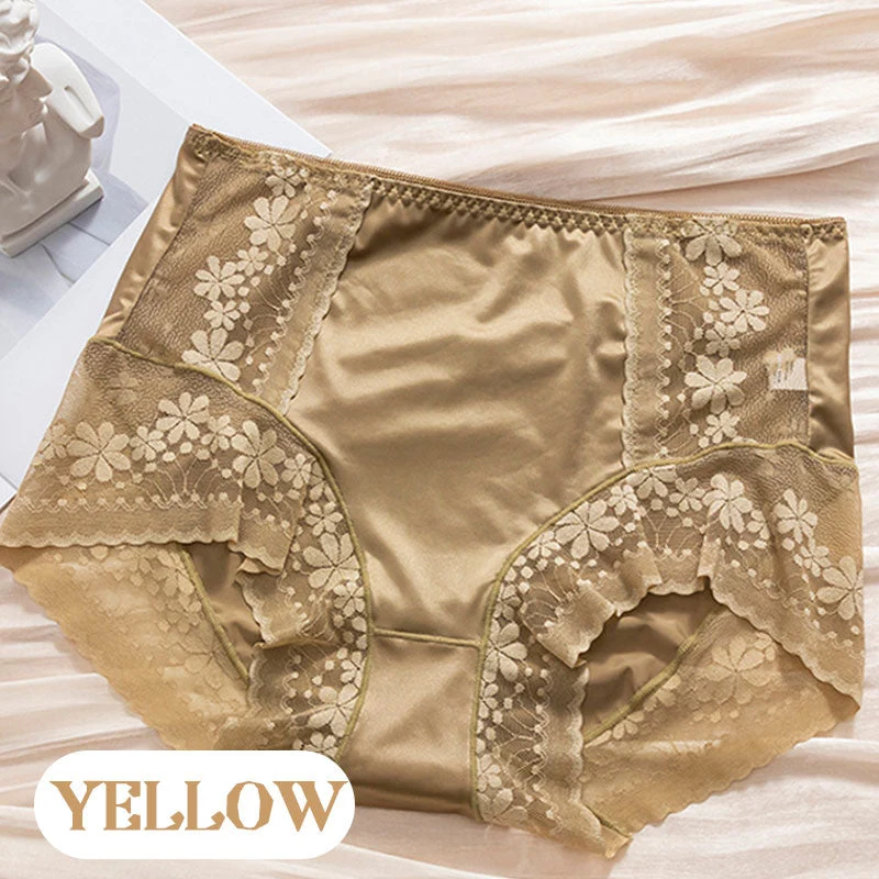 Women's High-Waisted Satin Lace Panties - Image 11