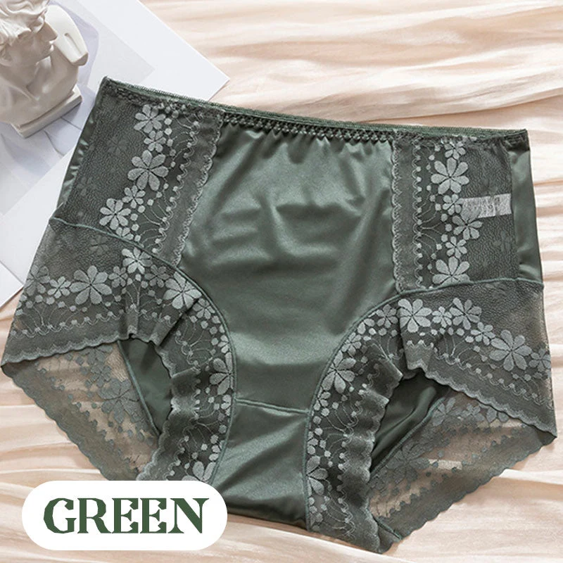 Women's High-Waisted Satin Lace Panties - Image 13