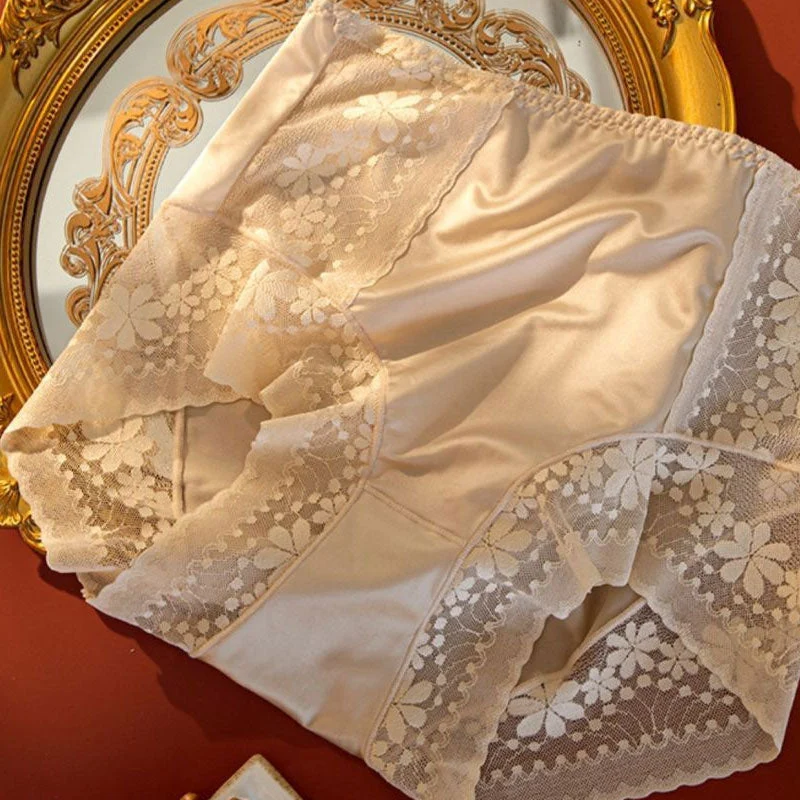 Women's High-Waisted Satin Lace Panties - Image 3