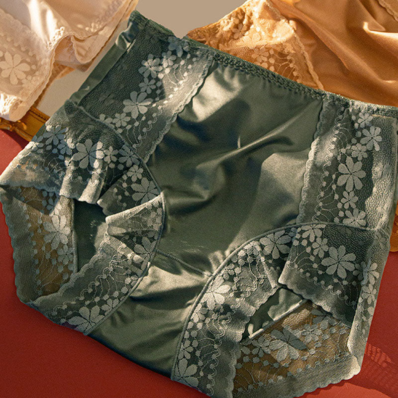 Women's High-Waisted Satin Lace Panties - Image 4