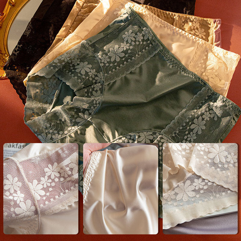 Women's High-Waisted Satin Lace Panties - Image 7