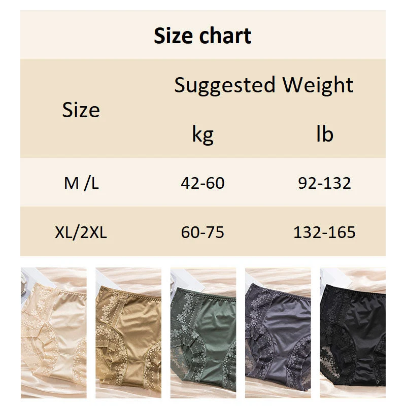 Women's High-Waisted Satin Lace Panties - Image 8