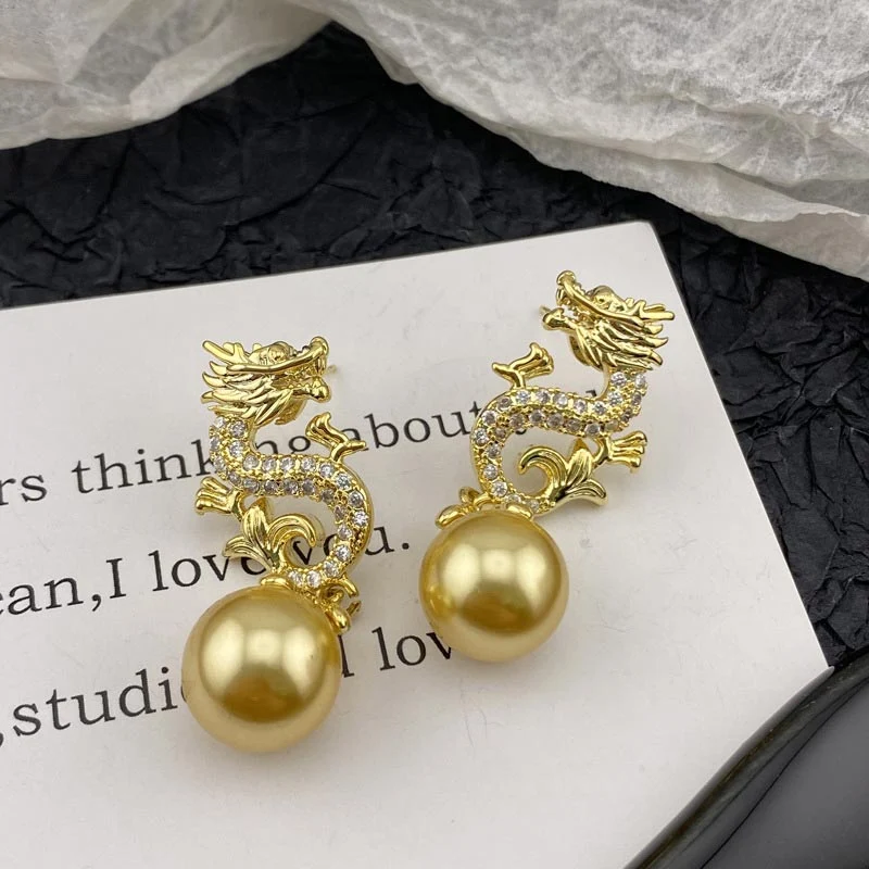 Dragon Hanging Bead Earrings -- (Have one's wishes come true!) - Image 13