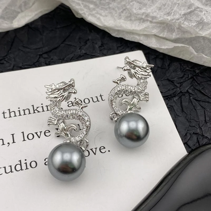 Dragon Hanging Bead Earrings -- (Have one's wishes come true!) - Image 14